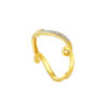 TOMEI Bridging the Gap Ring, Yellow Gold 916