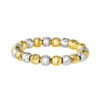 TOMEI Dual-Tone Full Circle Beads Ring, Yellow Gold 916