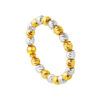 TOMEI Dual-Tone Full Circle Beads Ring, Yellow Gold 916