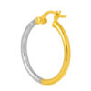 TOMEI Dual-Tone Lusso Italia Svelte Laser Hoop Earrings, Yellow Gold 916