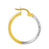 TOMEI Dual-Tone Lusso Italia Svelte Laser Hoop Earrings, Yellow Gold 916