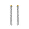 TOMEI Dual-Tone Lusso Italia Svelte Laser Hoop Earrings, Yellow Gold 916