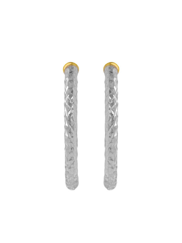 TOMEI Dual-Tone Lusso Italia Svelte Laser Hoop Earrings, Yellow Gold 916