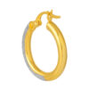 TOMEI Dual-Tone Lusso Italia Laser Hoop Earrings, Yellow Gold 916