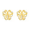 TOMEI Dual-Tone Dazzling Butterfly Earrings, Yellow Gold 916
