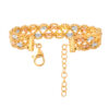 TOMEI Lusso Italia Tri-Tone Beads Bangle, Yellow Gold 916