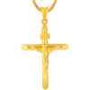 TOMEI Lusso Italia Cross Pendant, Yellow Gold 916