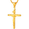 TOMEI Lusso Italia Cross Pendant, Yellow Gold 916