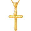 TOMEI Lusso Italia Cross Pendant, Yellow Gold 916