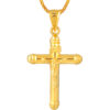 TOMEI Lusso Italia Cross Pendant, Yellow Gold 916