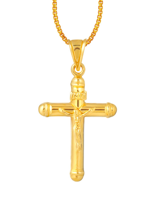TOMEI Lusso Italia Cross Pendant, Yellow Gold 916