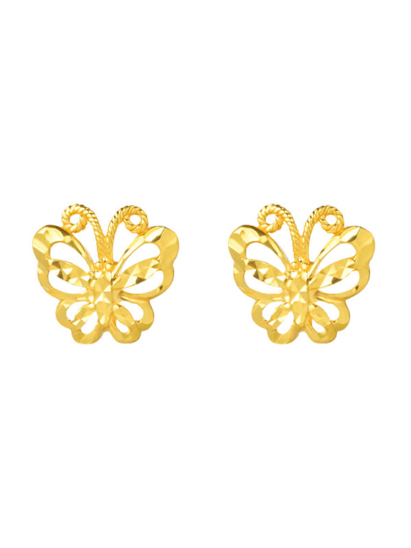 TOMEI Dazzling Butterfly Earrings, Yellow Gold 916