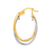 TOMEI Lusso Italia Dual-Tone Oval Earrings, Yellow Gold 916