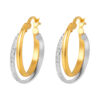 TOMEI Lusso Italia Dual-Tone Oval Earrings, Yellow Gold 916