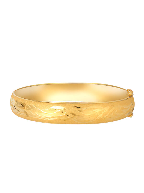 TOMEI Bangle Of Dragon & Phoenix, Yellow Gold 916