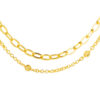 TOMEI Double-Layered Chain Necklace, Yellow Gold 916