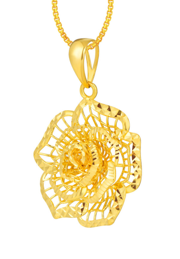 TOMEI Dazzling Flower Pendant, Yellow Gold 916