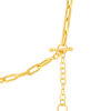 TOMEI Paperclip & Chain Necklace, Yellow Gold 999 (5D)