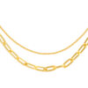 TOMEI Paperclip & Chain Necklace, Yellow Gold 999 (5D)