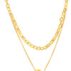 TOMEI Double-Strands Dwi Circles Necklace, Yellow Gold 999 (5D)