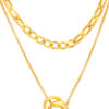 TOMEI Double-Strands Dwi Circles Necklace, Yellow Gold 999 (5D)
