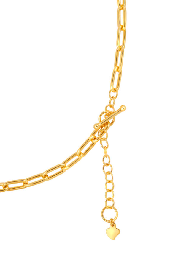 TOMEI Love Pin Necklace, Yellow Gold 999 (5D)