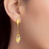 TOMEI Lusso Italia Dangling Love Earrings, Yellow Gold 916