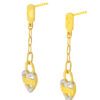 TOMEI Lusso Italia Dangling Love Earrings, Yellow Gold 916