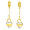 TOMEI Lusso Italia Dangling Love Earrings, Yellow Gold 916