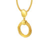 TOMEI Lusso Italia Circlular Pendant, Yellow Gold 916