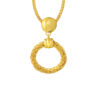 TOMEI Lusso Italia Circlular Pendant, Yellow Gold 916