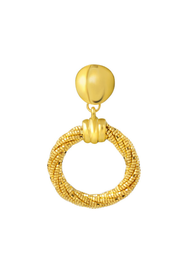 TOMEI Lusso Italia Circlular Pendant, Yellow Gold 916