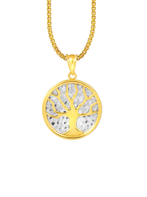 TOMEI Lusso Italia Tree Pendant, Yellow Gold 916
