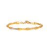 TOMEI Lusso Italia Tri-Tone Slender Bangle, Yellow Gold 916