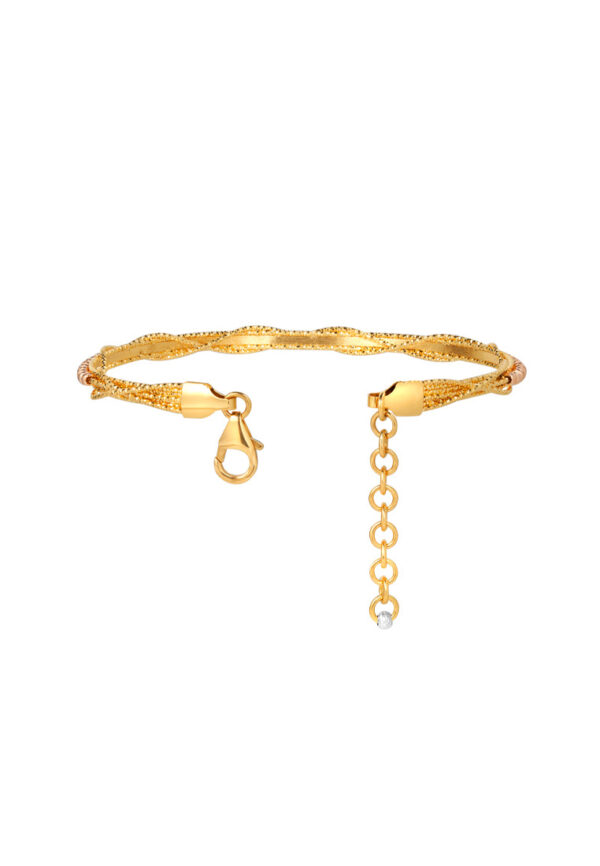 TOMEI Lusso Italia Tri-Tone Slender Bangle, Yellow Gold 916