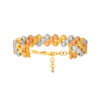 TOMEI Lusso Italia Tri-Tone Layered Bangle, Yellow Gold 916