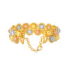 TOMEI Lusso Italia Tri-Tone Blooming Bangle, Yellow Gold 916