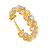 TOMEI Lusso Italia Tri-Tone Blooming Bangle, Yellow Gold 916