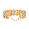 TOMEI Lusso Italia Tri-Tone Layered Beads Bangle, Yellow Gold 916