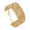 TOMEI Lusso Italia Tri-Tone Luminous Beads Bangle, Yellow Gold 916