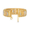 TOMEI Lusso Italia Tri-Tone Bangle, Yellow Gold 916