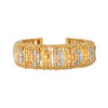 TOMEI Lusso Italia Tri-Tone Bangle, Yellow Gold 916