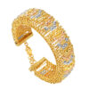 TOMEI Lusso Italia Tri-Tone Bangle, Yellow Gold 916