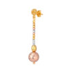 TOMEI Lusso Italia Tri-Tone Dangling Beads Earrings, Yellow Gold 916