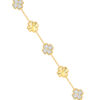 TOMEI Diamond Cut Collection Clover Bracelet, Yellow Gold 916