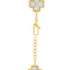 TOMEI Diamond Cut Collection Clover Bracelet, Yellow Gold 916