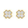 TOMEI Diamond Cut Collection Clover Earrings, Yellow Gold 916