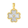 TOMEI Diamond Cut Collection Clover Pendant, Yellow Gold 916