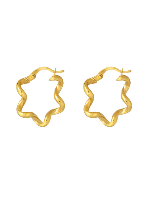 TOMEI Lusso Italia Curvy Earrings, Yellow Gold 916