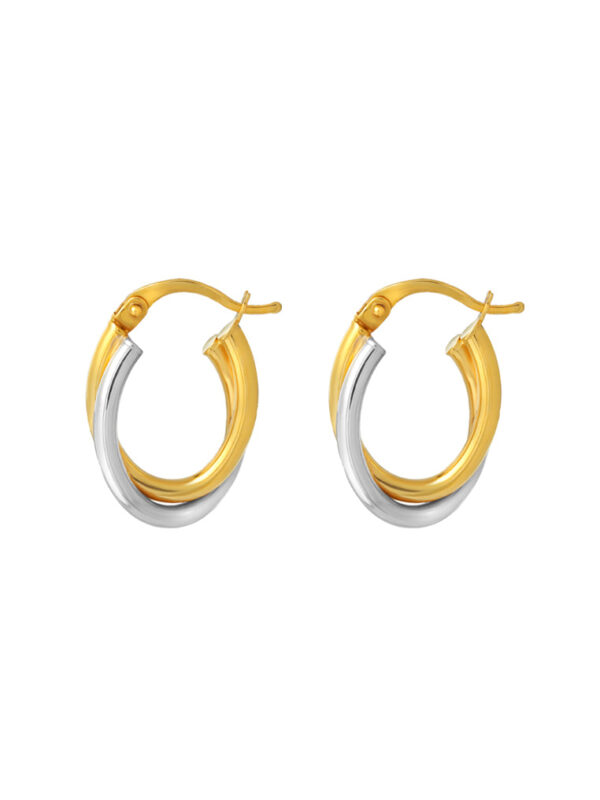 TOMEI Lusso Italia Loop Earrings, Yellow Gold 916